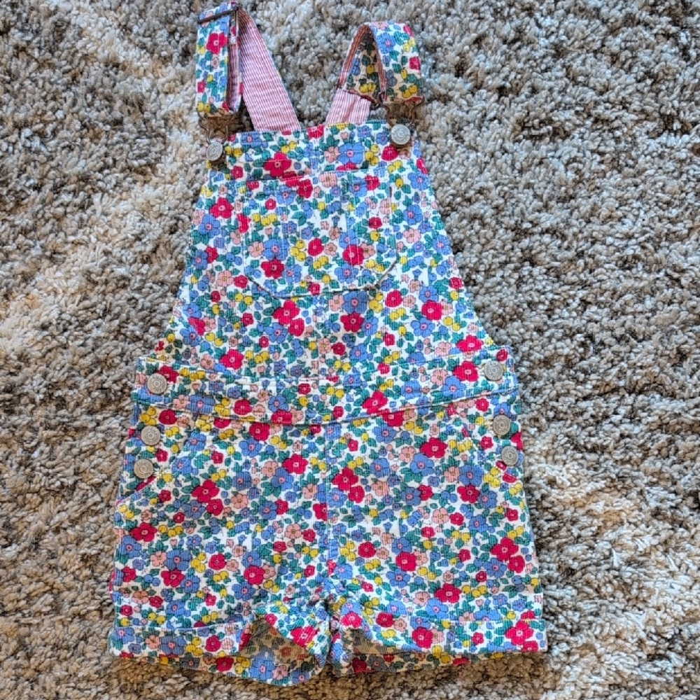 Mini Boden Colorful Floral Overalls